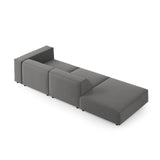 Arendal 4-Sitzer Sofa, Linksseitig, aus Samt in Warmes Grau (Casino Anthracite), Beine aus Schwarzes Plastik, 262x102x70 cm von Cosmopolitan Design – Bild 4