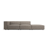 Arendal 4-Sitzer Sofa, Rechtsseitig, aus Chenille in Grau (Haga 16), Beine aus Schwarzes Plastik, 262x102x70 cm von Cosmopolitan Design – Bild 1
