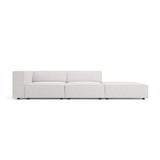 Arendal 4-Sitzer Sofa, Rechtsseitig, aus Chenille in Hellgrau (Haga 06), Beine aus Schwarzes Plastik, 262x102x70 cm von Cosmopolitan Design – Bild 1