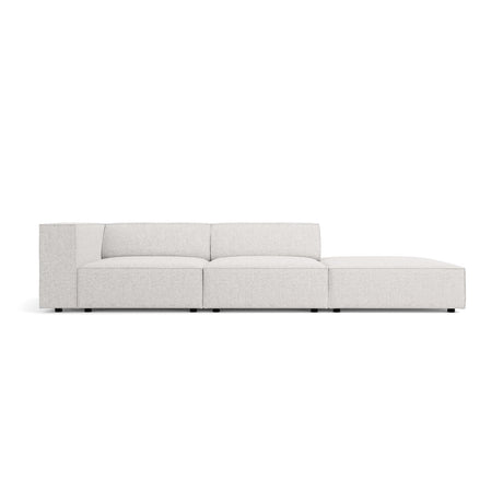 Arendal 4-Sitzer Sofa, Rechtsseitig, aus Chenille in Hellgrau (Haga 06), Beine aus Schwarzes Plastik, 262x102x70 cm von Cosmopolitan Design – Bild 1
