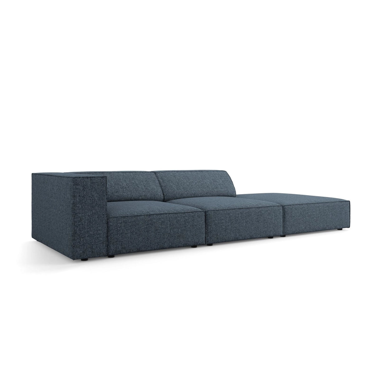 Arendal 4-Sitzer Sofa, Rechtsseitig, aus Chenille in Königsblau (Haga 86), Beine aus Schwarzes Plastik, 262x102x70 cm von Cosmopolitan Design – Bild 4