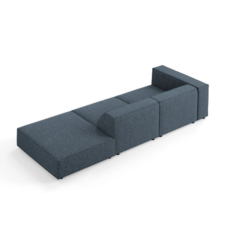 Arendal 4-Sitzer Sofa, Rechtsseitig, aus Chenille in Königsblau (Haga 86), Beine aus Schwarzes Plastik, 262x102x70 cm von Cosmopolitan Design – Bild 5