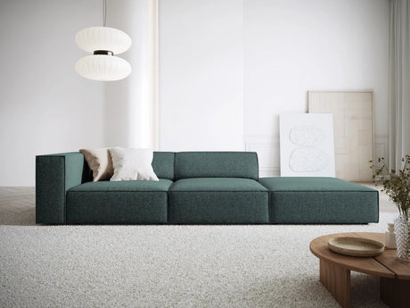 Arendal 4-Sitzer Sofa, Rechtsseitig, aus Chenille in Petrol (Haga 78), Beine aus Schwarzes Plastik, 262x102x70 cm von Cosmopolitan Design – Bild 2