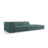 Arendal 4-Sitzer Sofa, Rechtsseitig, aus Chenille in Petrol (Haga 78), Beine aus Schwarzes Plastik, 262x102x70 cm von Cosmopolitan Design – Bild 4
