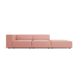 Arendal 4-Sitzer Sofa, Rechtsseitig, aus Chenille in Rosa (Haga 52), Beine aus Schwarzes Plastik, 262x102x70 cm von Cosmopolitan Design – Bild 1