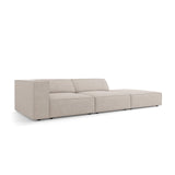 Arendal 4-Sitzer Sofa, Rechtsseitig, aus Chenille mit Cordoptik in Dunkelbeige (Brave Me 18), Beine aus Schwarzes Plastik, 262x102x70 cm von Cosmopolitan Design – Bild 3