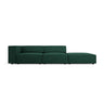 Arendal 4-Sitzer Sofa, Rechtsseitig, aus Chenille mit Cordoptik in Flaschengrün (Brave Me 10), Beine aus Schwarzes Plastik, 262x102x70 cm von Cosmopolitan Design – Bild 1