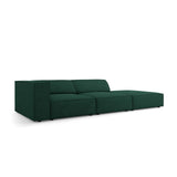 Arendal 4-Sitzer Sofa, Rechtsseitig, aus Chenille mit Cordoptik in Flaschengrün (Brave Me 10), Beine aus Schwarzes Plastik, 262x102x70 cm von Cosmopolitan Design – Bild 3