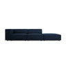 Arendal 4-Sitzer Sofa, Rechtsseitig, aus Chenille mit Cordoptik in Königsblau (Brave Me 7), Beine aus Schwarzes Plastik, 262x102x70 cm von Cosmopolitan Design – Bild 1