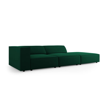 Arendal 4-Sitzer Sofa, Rechtsseitig, aus Samt in Flaschengrün (Casino Deep Green), Beine aus Schwarzes Plastik, 262x102x70 cm von Cosmopolitan Design – Bild 3
