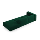 Arendal 4-Sitzer Sofa, Rechtsseitig, aus Samt in Flaschengrün (Casino Deep Green), Beine aus Schwarzes Plastik, 262x102x70 cm von Cosmopolitan Design – Bild 4