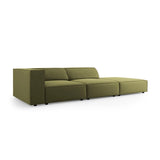 Arendal 4-Sitzer Sofa, Rechtsseitig, aus Samt in Hellgrün (Casino Forest), Beine aus Schwarzes Plastik, 262x102x70 cm von Cosmopolitan Design – Bild 3