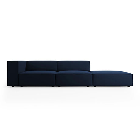 Arendal 4-Sitzer Sofa, Rechtsseitig, aus Samt in Königsblau (Casino Deep Blue), Beine aus Schwarzes Plastik, 262x102x70 cm von Cosmopolitan Design – Bild 1