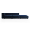 Arendal 4-Sitzer Sofa, Rechtsseitig, aus Samt in Königsblau (Casino Deep Blue), Beine aus Schwarzes Plastik, 262x102x70 cm von Cosmopolitan Design – Bild 1