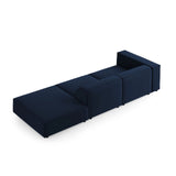 Arendal 4-Sitzer Sofa, Rechtsseitig, aus Samt in Königsblau (Casino Deep Blue), Beine aus Schwarzes Plastik, 262x102x70 cm von Cosmopolitan Design – Bild 4