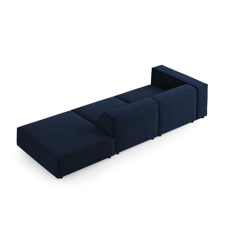 Arendal 4-Sitzer Sofa, Rechtsseitig, aus Samt in Königsblau (Casino Deep Blue), Beine aus Schwarzes Plastik, 262x102x70 cm von Cosmopolitan Design – Bild 4