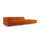 Arendal 4-Sitzer Sofa, Rechtsseitig, aus Samt in Terrakotta (Casino Terracota), Beine aus Schwarzes Plastik, 262x102x70 cm von Cosmopolitan Design – Bild 3