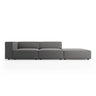 Arendal 4-Sitzer Sofa, Rechtsseitig, aus Samt in Warmes Grau (Casino Anthracite), Beine aus Schwarzes Plastik, 262x102x70 cm von Cosmopolitan Design – Bild 1