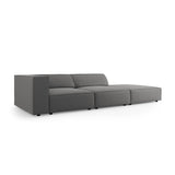 Arendal 4-Sitzer Sofa, Rechtsseitig, aus Samt in Warmes Grau (Casino Anthracite), Beine aus Schwarzes Plastik, 262x102x70 cm von Cosmopolitan Design – Bild 3