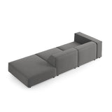 Arendal 4-Sitzer Sofa, Rechtsseitig, aus Samt in Warmes Grau (Casino Anthracite), Beine aus Schwarzes Plastik, 262x102x70 cm von Cosmopolitan Design – Bild 4
