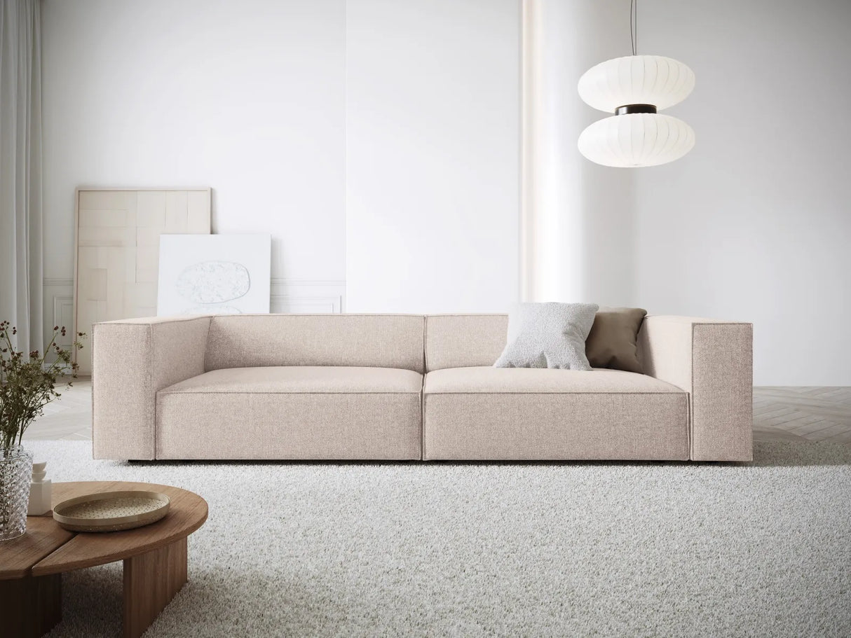 Arendal 4-Sitzer Sofa aus Chenille in Beige (Haga 30), 244x102x70 cm von Cosmopolitan Design – Bild 2