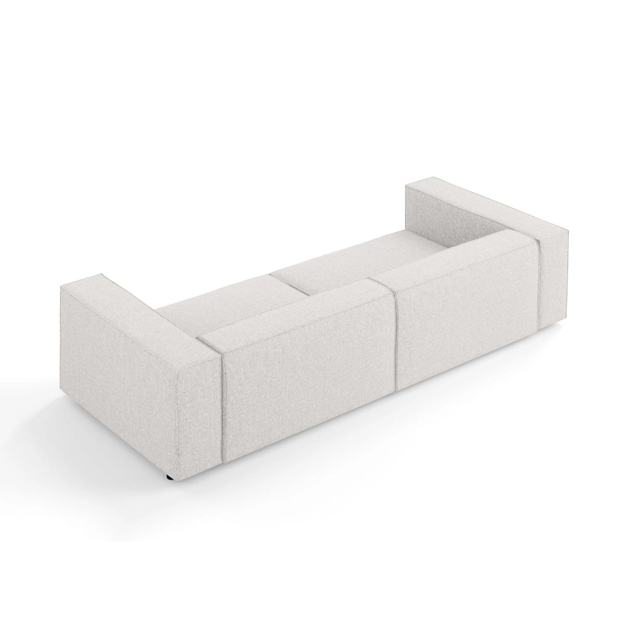 Arendal 4-Sitzer Sofa aus Chenille in Hellgrau (Haga 06), 244x102x70 cm von Cosmopolitan Design – Bild 5