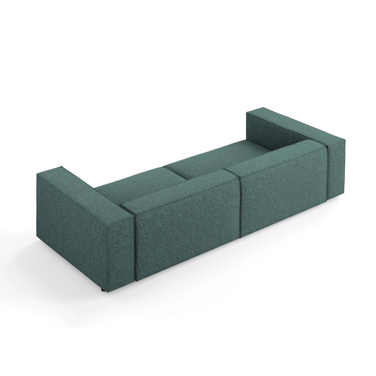 Arendal 4-Sitzer Sofa aus Chenille in Petrol (Haga 78), 244x102x70 cm von Cosmopolitan Design – Bild 5