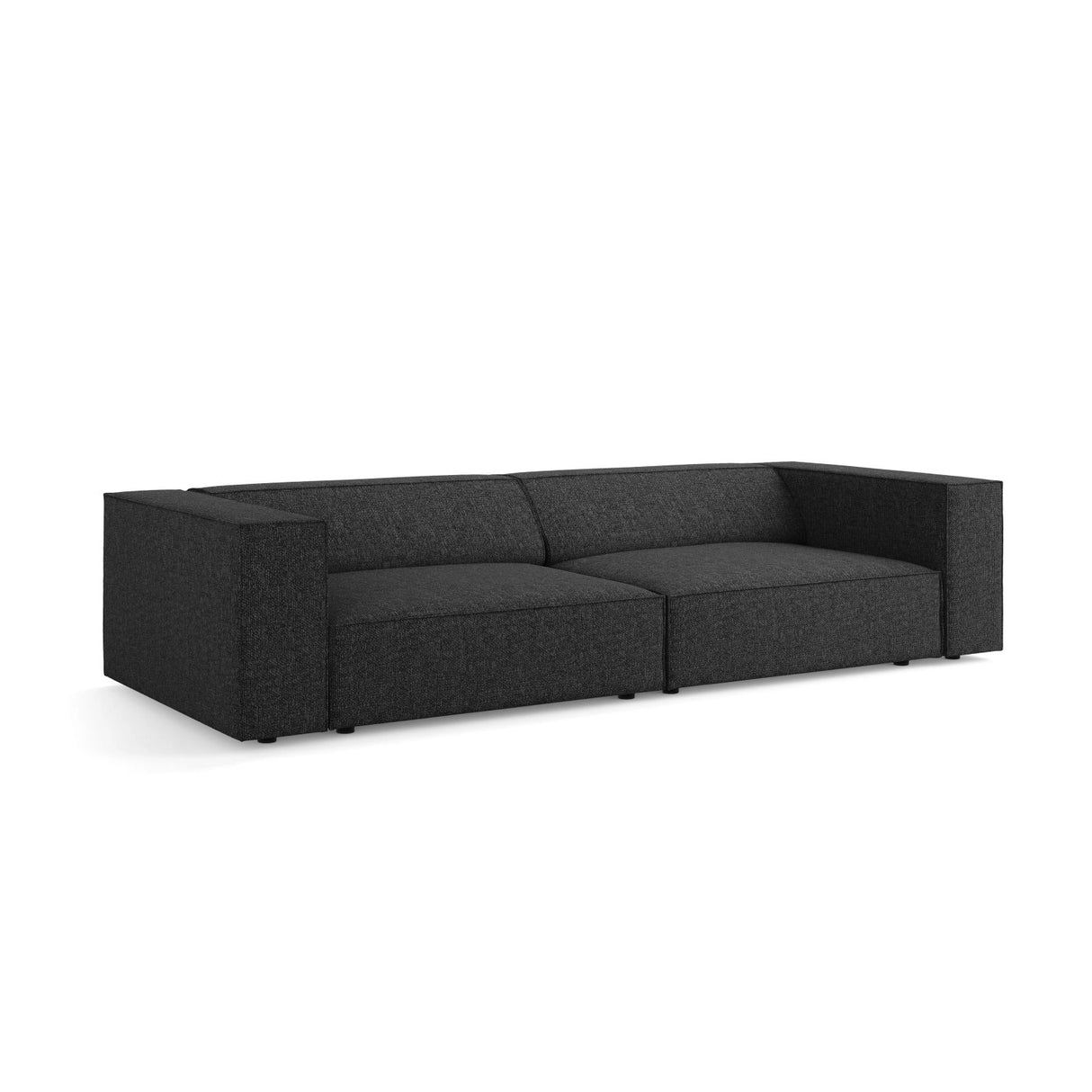 Arendal 4-Sitzer Sofa aus Chenille in Schwarz (Haga 19), 244x102x70 cm von Cosmopolitan Design – Bild 4