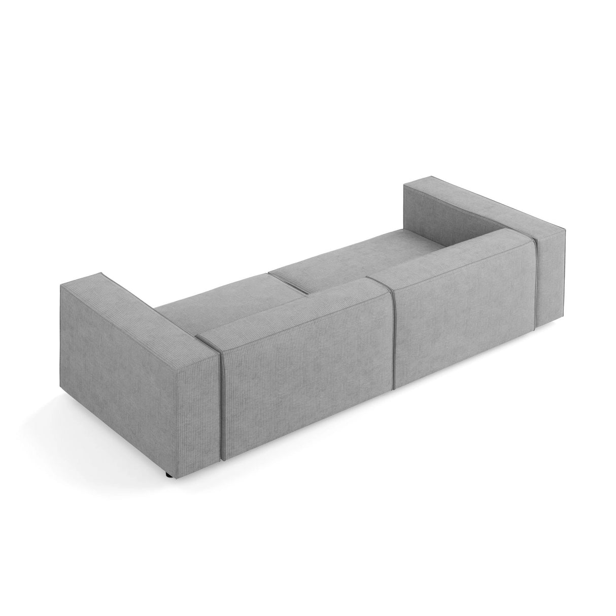 Arendal 4-Sitzer Sofa aus Chenille mit Cordoptik in Dunkelgrau (Brave Me 3), 244x102x70 cm von Cosmopolitan Design – Bild 4