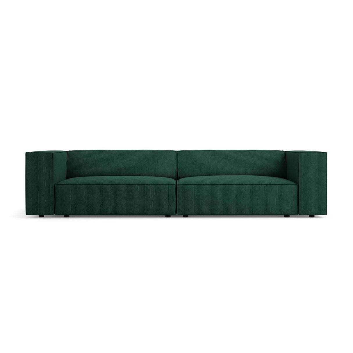 Arendal 4-Sitzer Sofa aus Chenille mit Cordoptik in Flaschengrün (Brave Me 10), 244x102x70 cm von Cosmopolitan Design – Bild 1