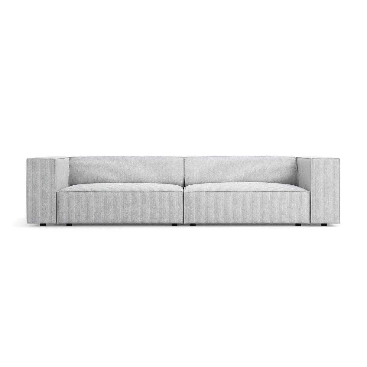 Arendal 4-Sitzer Sofa aus Chenille mit Cordoptik in Hellgrau (Brave Me 2), 244x102x70 cm von Cosmopolitan Design – Bild 1