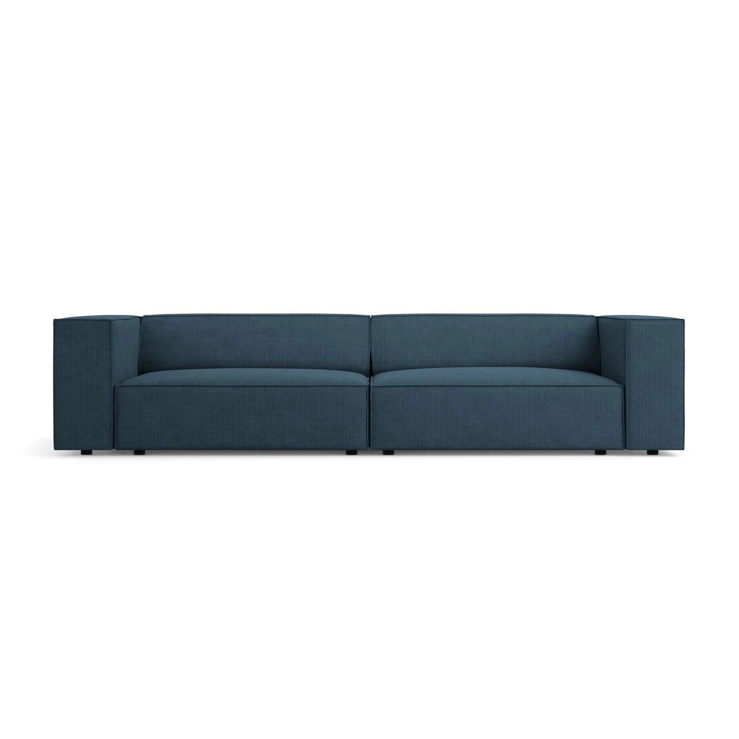 Arendal 4-Sitzer Sofa aus Chenille mit Cordoptik in Marineblau (Brave Me 9), 244x102x70 cm von Cosmopolitan Design – Bild 1