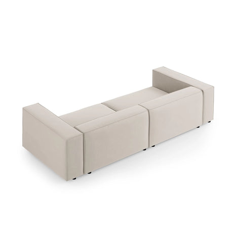 Arendal 4-Sitzer Sofa aus Samt in Ecru (Casino Sand), 244x102x70 cm von Cosmopolitan Design – Bild 4