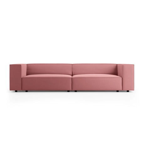 Arendal 4-Sitzer Sofa aus Samt in Flamingo (Casino Salmon), 244x102x70 cm von Cosmopolitan Design – Bild 1