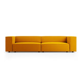Arendal 4-Sitzer Sofa aus Samt in Gelb (Casino Mostaza), 244x102x70 cm von Cosmopolitan Design – Bild 1