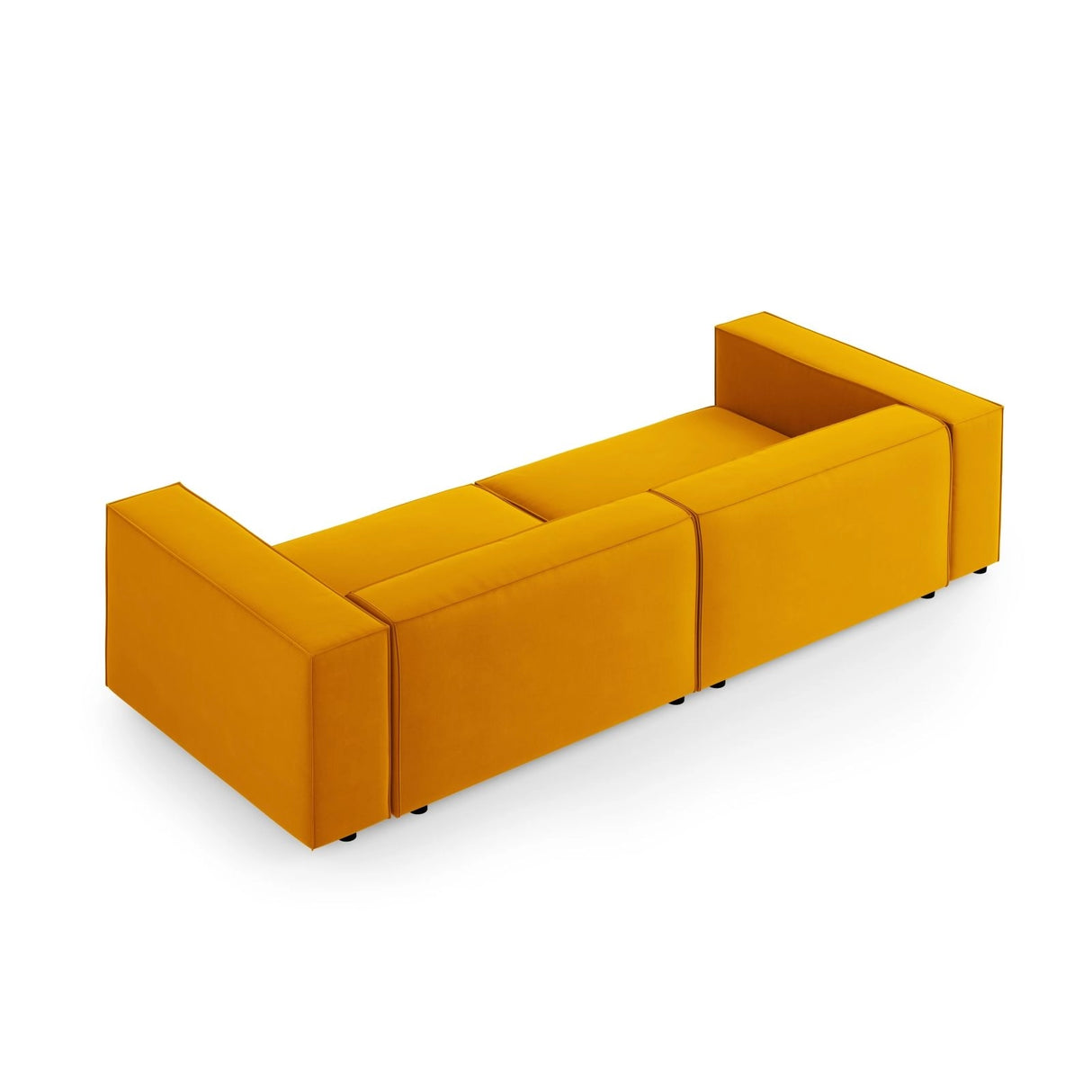 Arendal 4-Sitzer Sofa aus Samt in Gelb (Casino Mostaza), 244x102x70 cm von Cosmopolitan Design – Bild 4