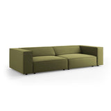 Arendal 4-Sitzer Sofa aus Samt in Hellgrün (Casino Forest), 244x102x70 cm von Cosmopolitan Design – Bild 3