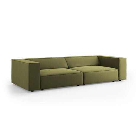 Arendal 4-Sitzer Sofa aus Samt in Hellgrün (Casino Forest), 244x102x70 cm von Cosmopolitan Design – Bild 3