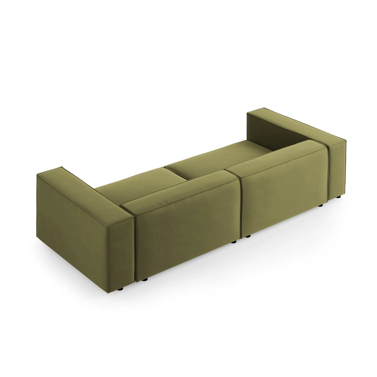 Arendal 4-Sitzer Sofa aus Samt in Hellgrün (Casino Forest), 244x102x70 cm von Cosmopolitan Design – Bild 4