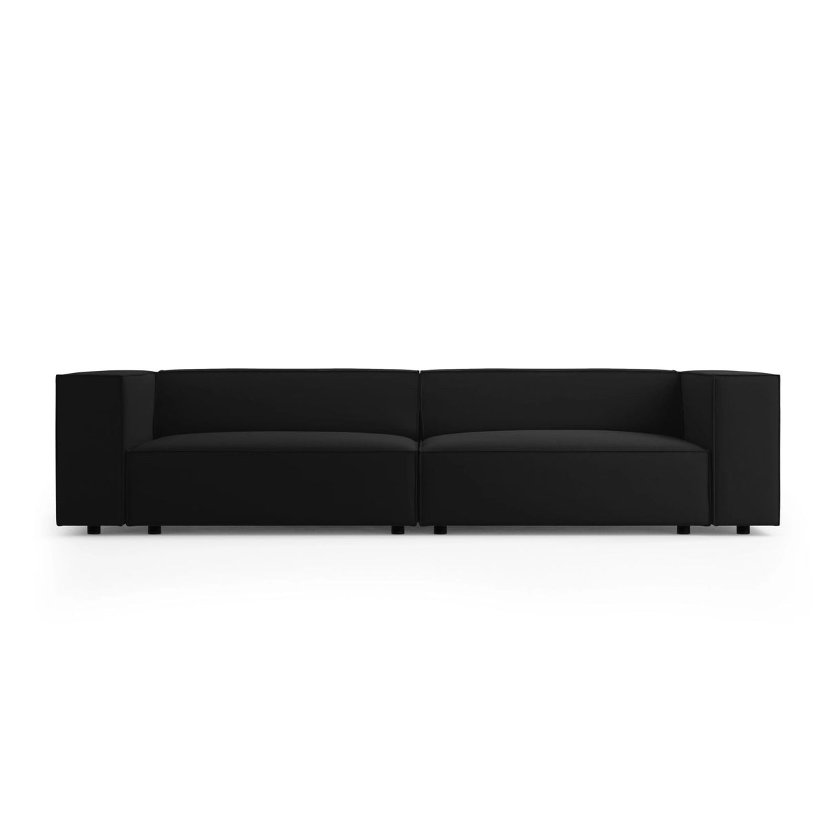 Arendal 4-Sitzer Sofa aus Samt in Schwarz (Casino Black), 244x102x70 cm von Cosmopolitan Design – Bild 1