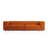 Arendal 4-Sitzer Sofa aus Samt in Terrakotta (Casino Terracota), 244x102x70 cm von Cosmopolitan Design – Bild 1
