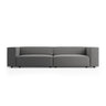 Arendal 4-Sitzer Sofa aus Samt in Warmes Grau (Casino Anthracite), 244x102x70 cm von Cosmopolitan Design – Bild 1