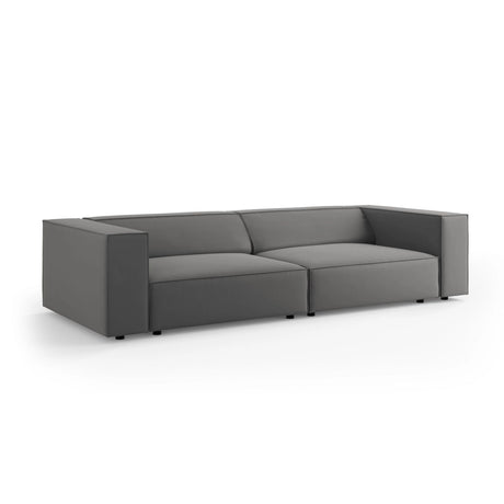 Arendal 4-Sitzer Sofa aus Samt in Warmes Grau (Casino Anthracite), 244x102x70 cm von Cosmopolitan Design – Bild 3