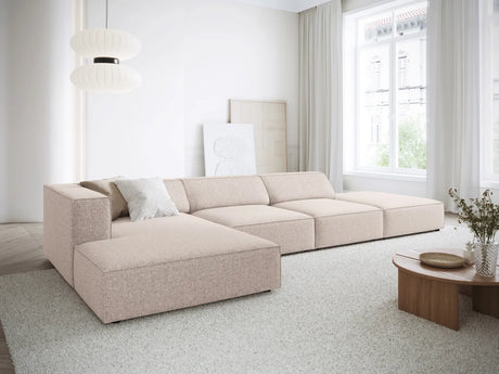 Arendal 5-Sitzer Ecksofa, Linke Seite, aus Chenille in Beige (Haga 30), 341x166x70 cm von Cosmopolitan Design – Bild 2