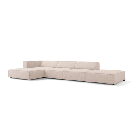 Arendal 5-Sitzer Ecksofa, Linke Seite, aus Chenille in Beige (Haga 30), 341x166x70 cm von Cosmopolitan Design – Bild 4