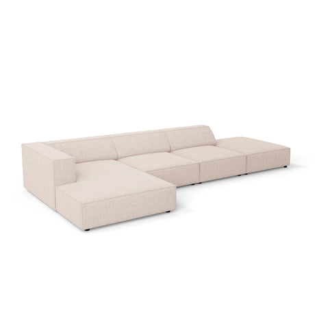 Arendal 5-Sitzer Ecksofa, Linke Seite, aus Chenille in Beige (Haga 30), 341x166x70 cm von Cosmopolitan Design – Bild 6