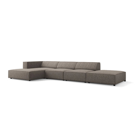 Arendal 5-Sitzer Ecksofa, Linke Seite, aus Chenille in Grau (Haga 16), 341x166x70 cm von Cosmopolitan Design – Bild 4