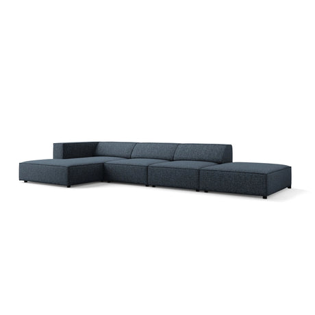Arendal 5-Sitzer Ecksofa, Linke Seite, aus Chenille in Königsblau (Haga 86), 341x166x70 cm von Cosmopolitan Design – Bild 4