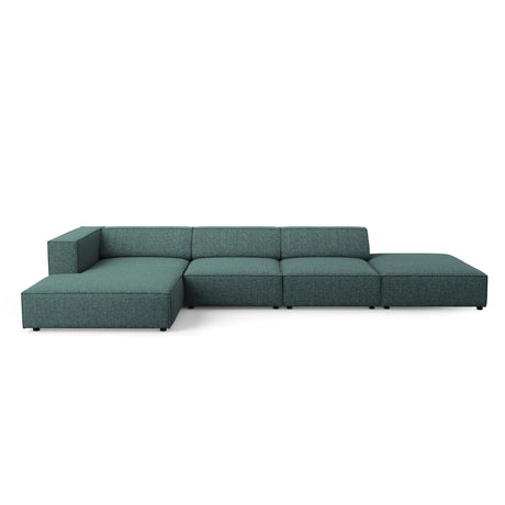 Arendal 5-Sitzer Ecksofa, Linke Seite, aus Chenille in Petrol (Haga 78), 341x166x70 cm von Cosmopolitan Design – Bild 1