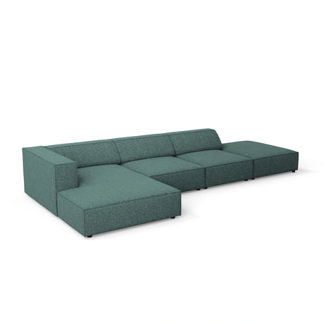 Arendal 5-Sitzer Ecksofa, Linke Seite, aus Chenille in Petrol (Haga 78), 341x166x70 cm von Cosmopolitan Design – Bild 6